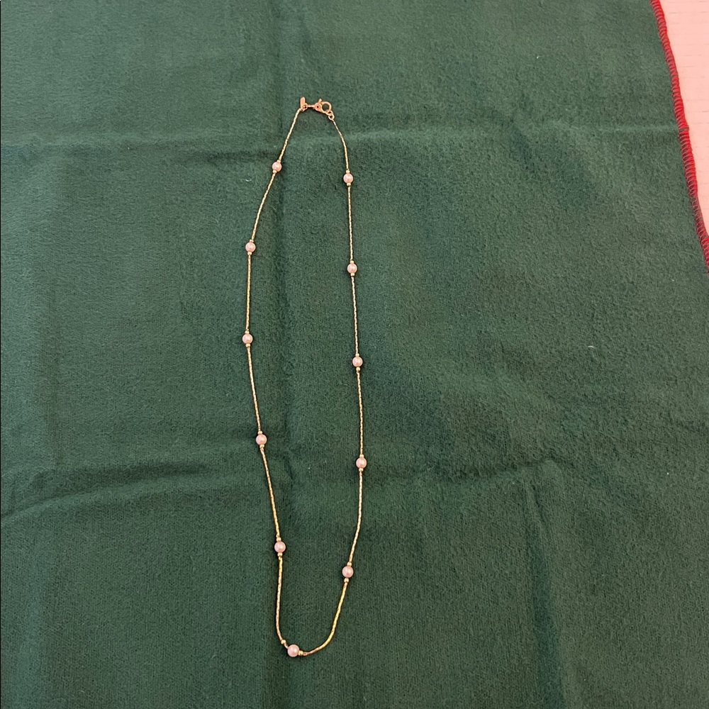Monet Gold Tone and Pearl Women's Necklace